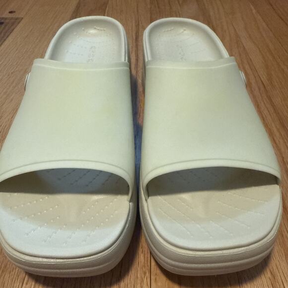 Crocs Skyline Slides Platform Sandals Bone 208182-2Y2 Women's US 8 - Picture 7 of 8